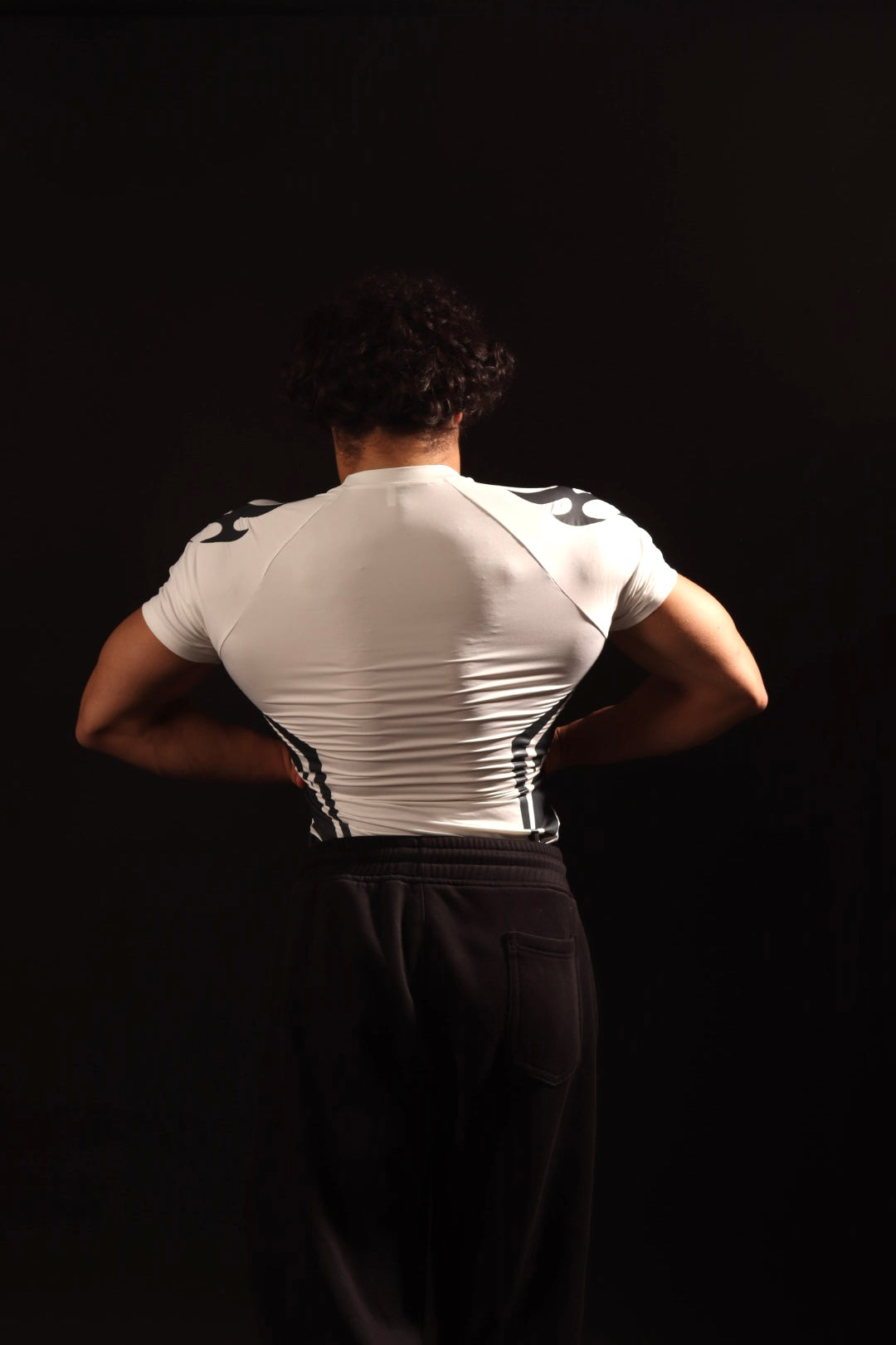 the white compression shirt