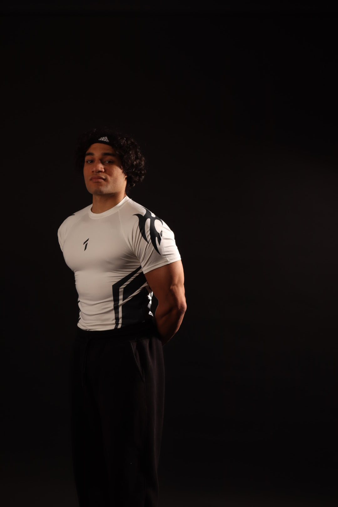 the white compression shirt